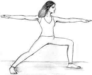 Warrior Pose II, Veerbhadrasana, benefits of warrior pose